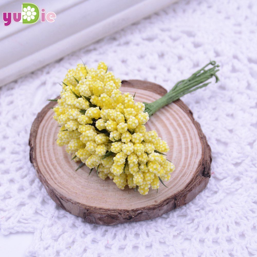 (12pcs/lot)Multicolor Scrapbooking Flower buds bouquet stamen wedding box decoration berry stame