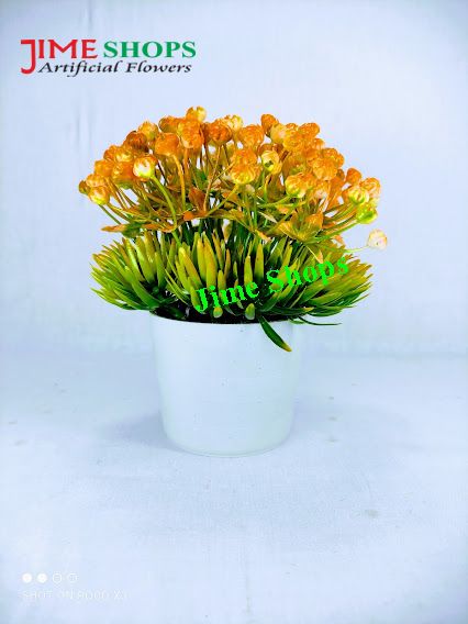 Artificial Flower & plant in plastic vases --15-17 cm - Home Decoration Item,Jime shops Flowers