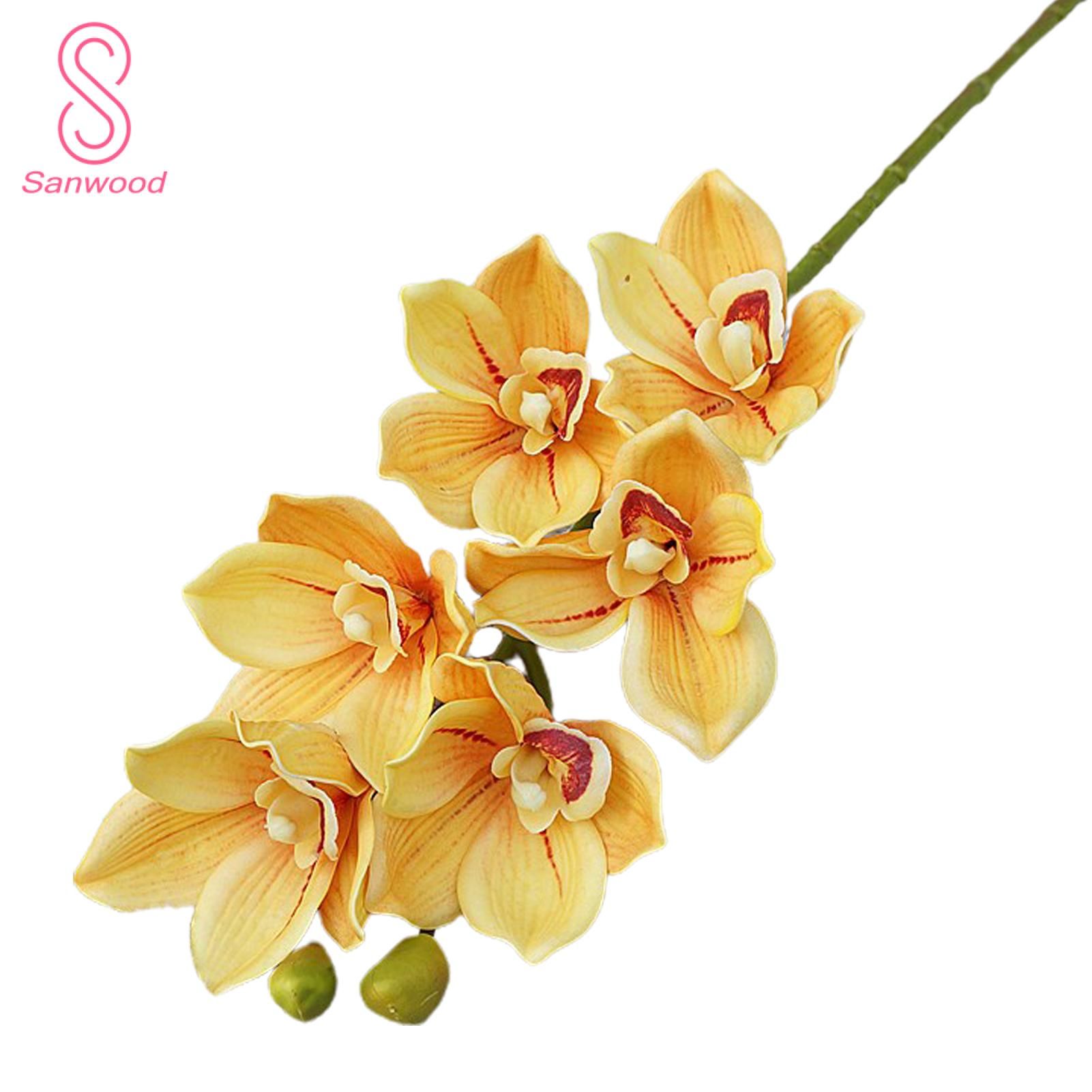 Simulation Bonsai Exquisite Realistic Cymbidium Fake Flower