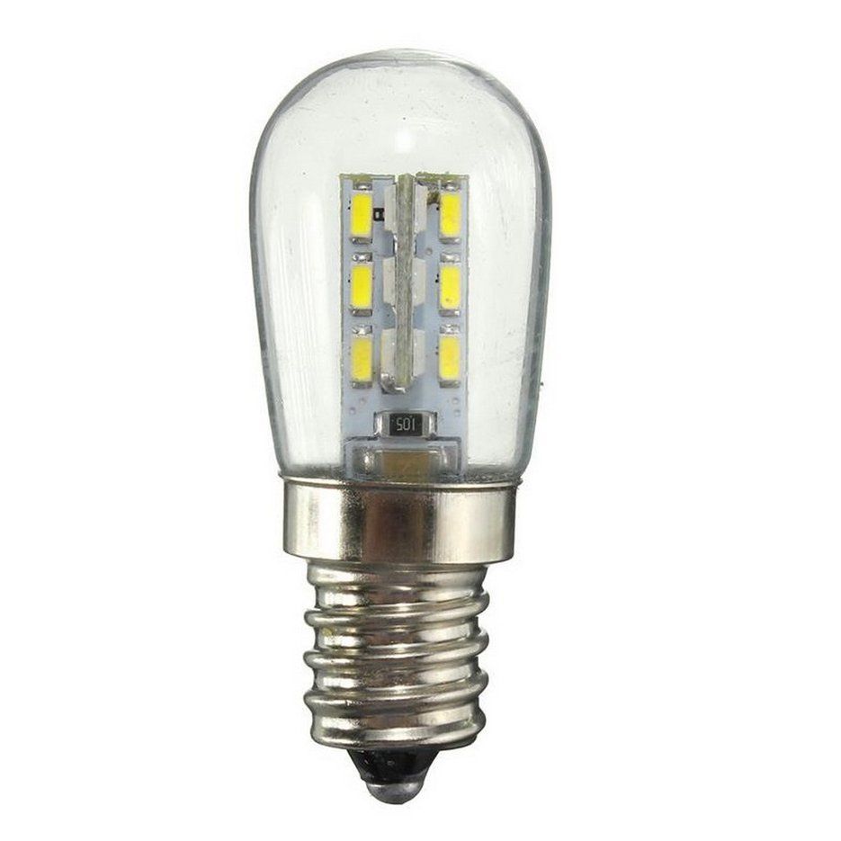 Dropshipping AC220/AC110V led Bulb E12 E14 Smd 24 Led High Brightness Glass Lampshade Pure Warm White Lamp For Sewing Machine Refrigerator