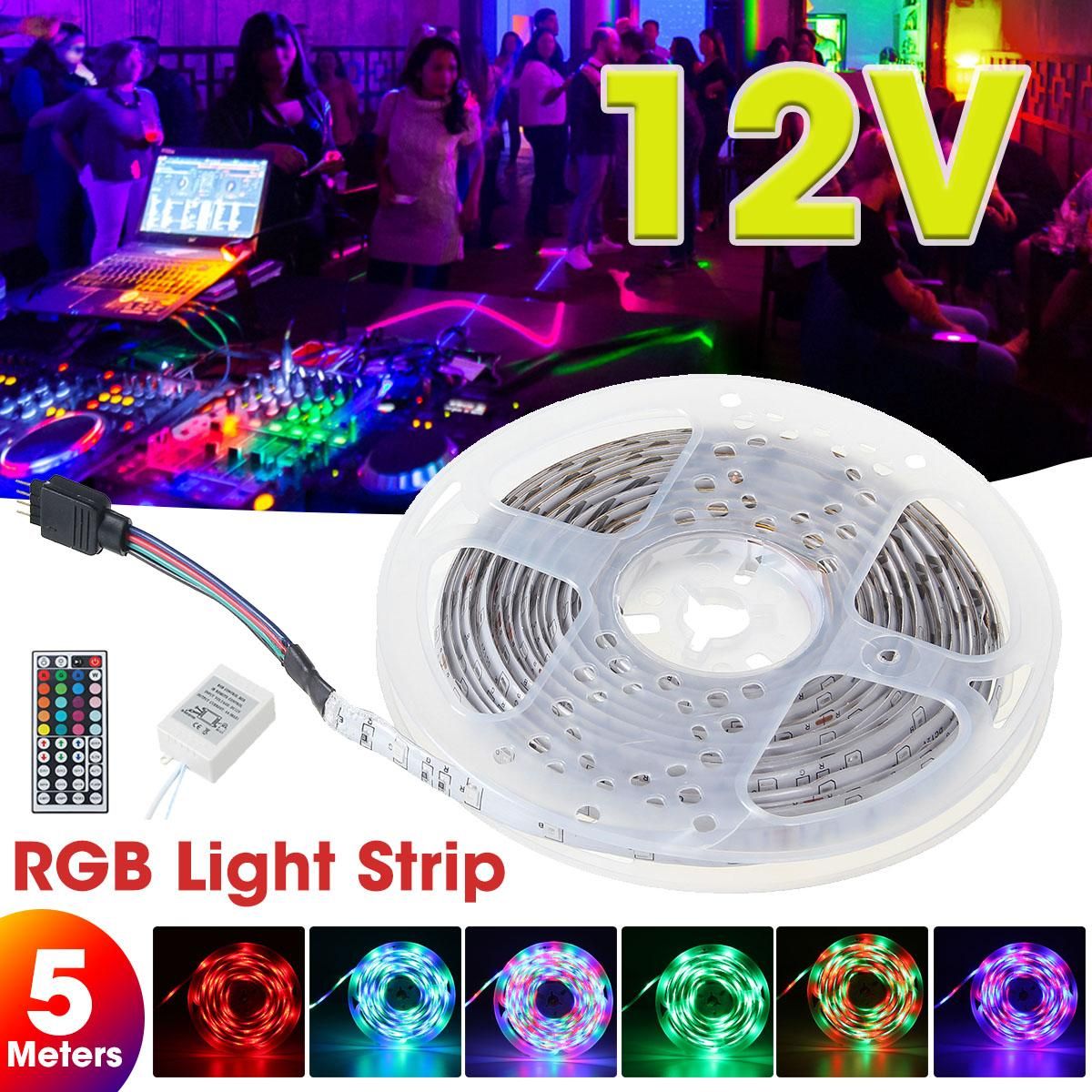 Sweet Home· 5M 2835RGB LED Strip Light Lamp Bar TV Back Lighting Kit + USB Remote Control