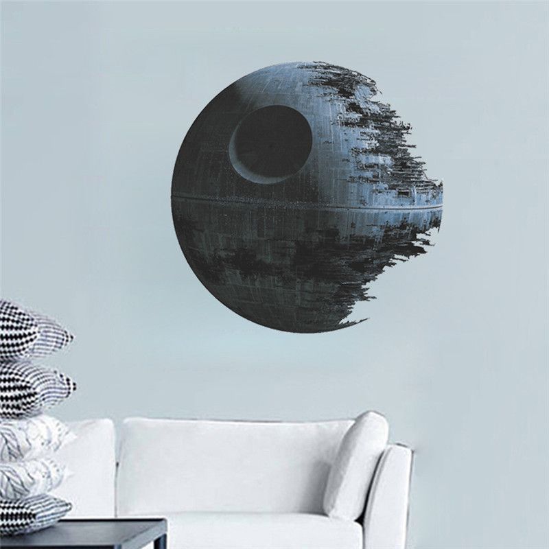 Common Removable Star Wars wall sticker Star War Death Star decoration painting Sticker
