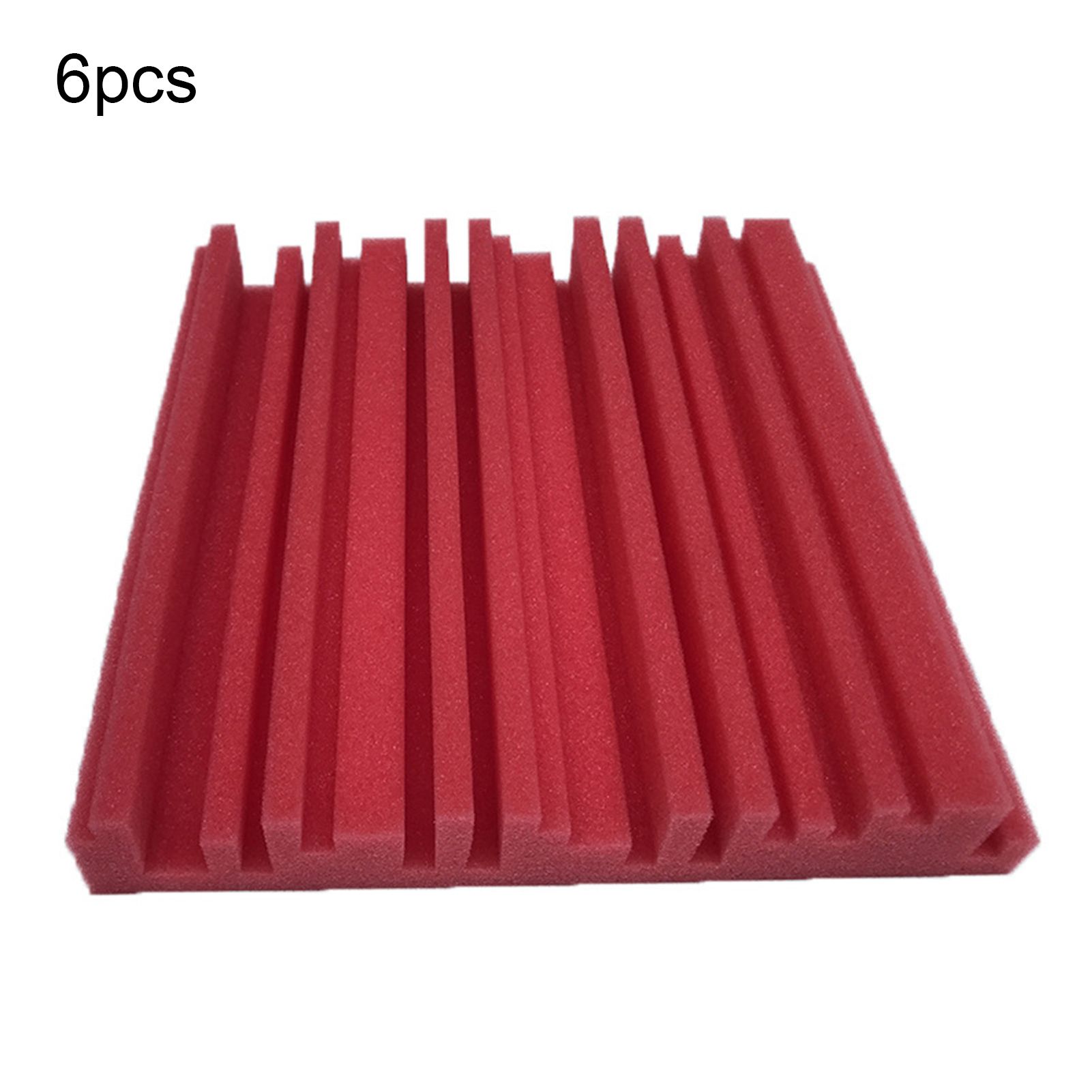 6Pcs Soundproof Pads Portable Soft High Density Acoustic Panel Tile Soundproof Foam Cushions for Studio