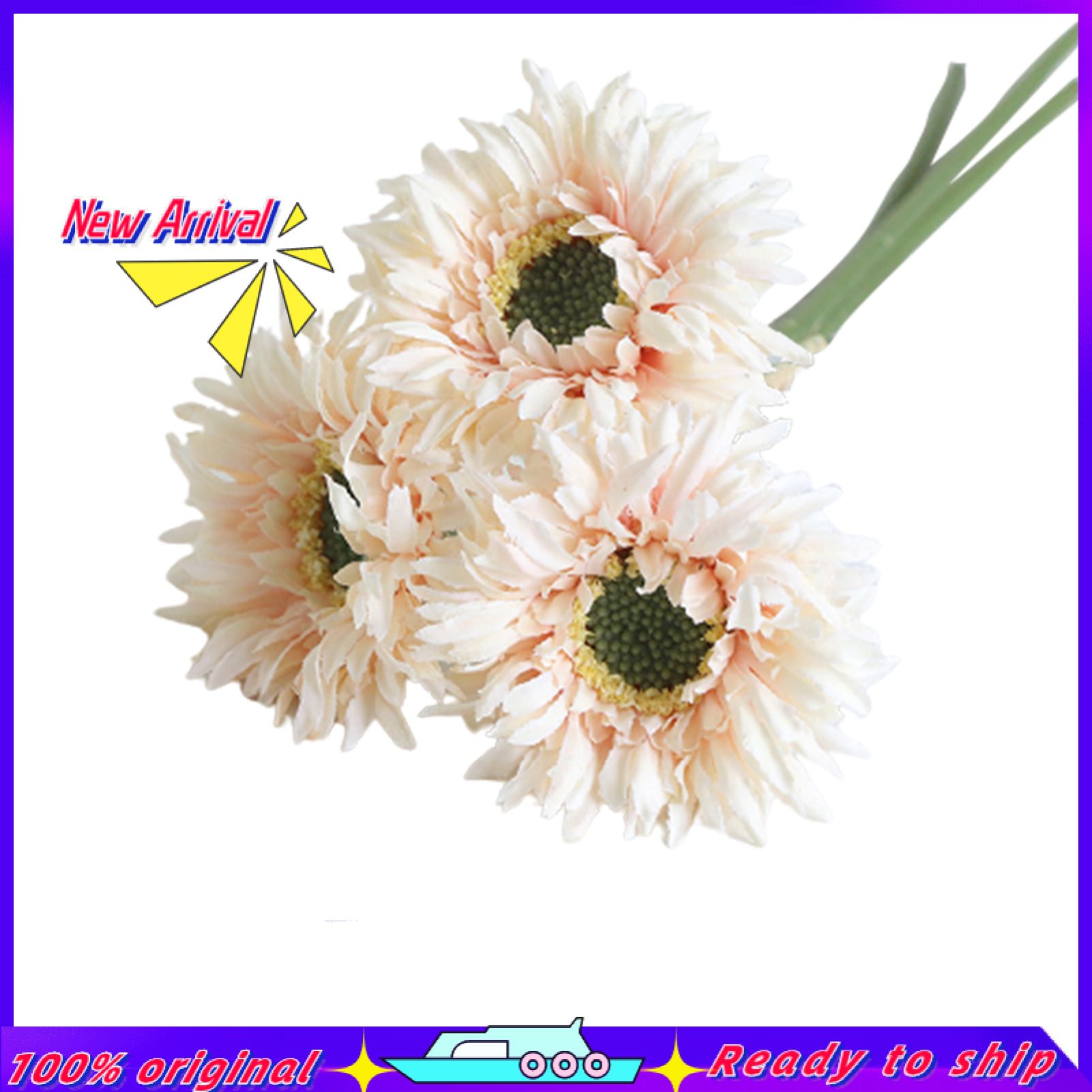 Flower Eco-friendly Not Easy Fall Off Faux Silk Flower Artificial Chrysanthemum Flower Decor for Home