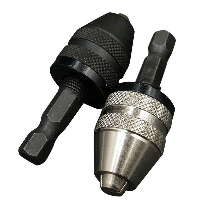 0.3-6.5mm Key-less Drill Chuck Conversion Tool Screwdriver Adaptor 1/4'' Hex Shank Drill Bit Tool