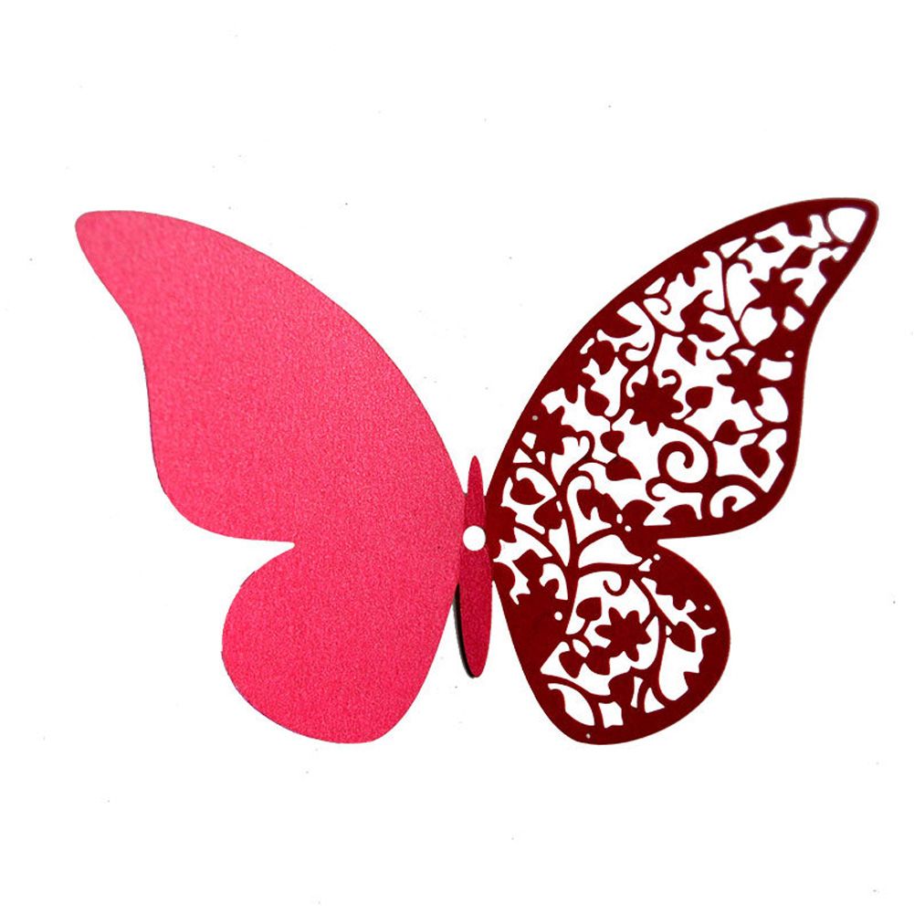 Yfashion 12pcs Hollow 3D erfly Wall Sticker for Wedding e Living Room Decoration
