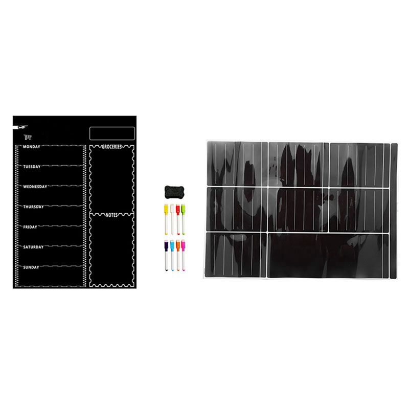 2Set A3 Magnetic Whiteboard Sheet for Kitchen Fridge Multipurpose Fridge Weekly White Board Calendar