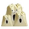 3Pcs Rabbit Panda Bear Drawstring Storage Bag Clothes Underwear Towel Pouch