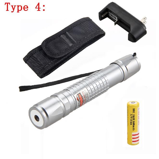 650nm Red Laser Sight laser 304 pointer Powerful device Lazer Pointer Pen Visible Beam Light with laser 304+Charger+18650+Cloth