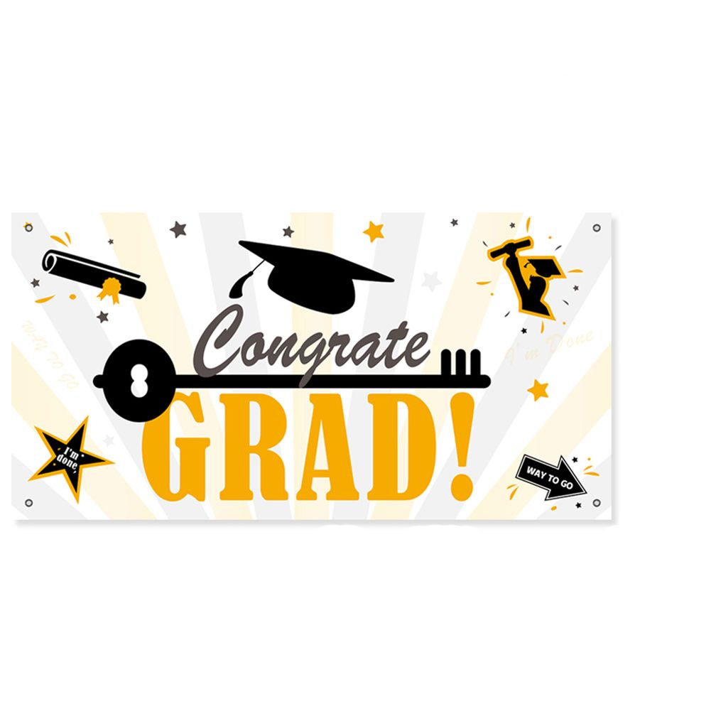 Yfashion aduation  Background  Banner 74x166cm Backdrops Congratulations For 2021 aduate color:black