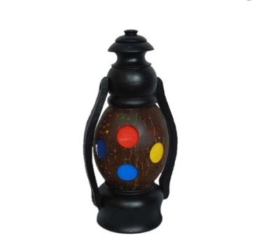 Romantic Single Hurricane (M) Lamp - Chocolate and Black
