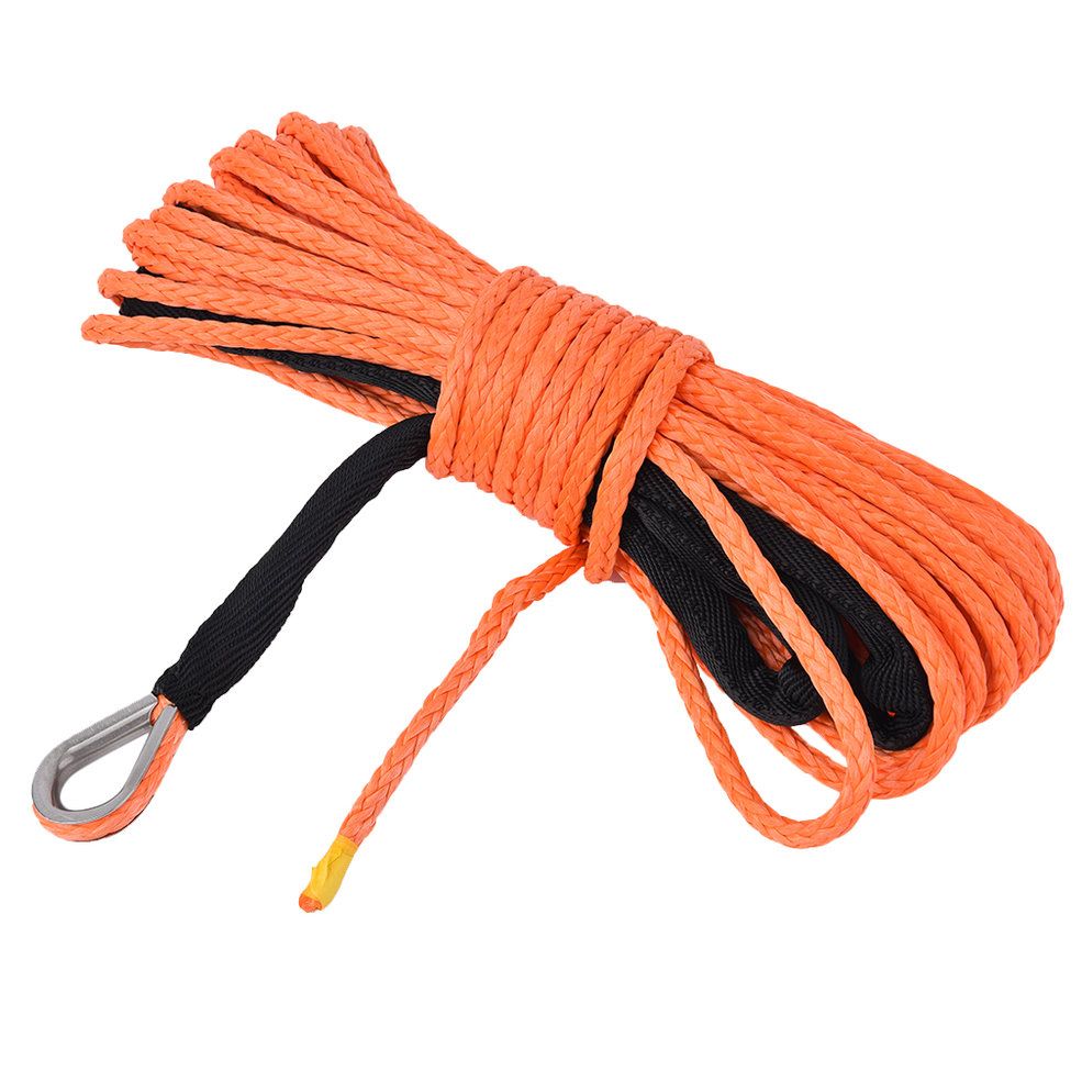 6mm×15.5m Pulling Hauling Rope 12 Strand Braid Winch Line Lightweight Rope