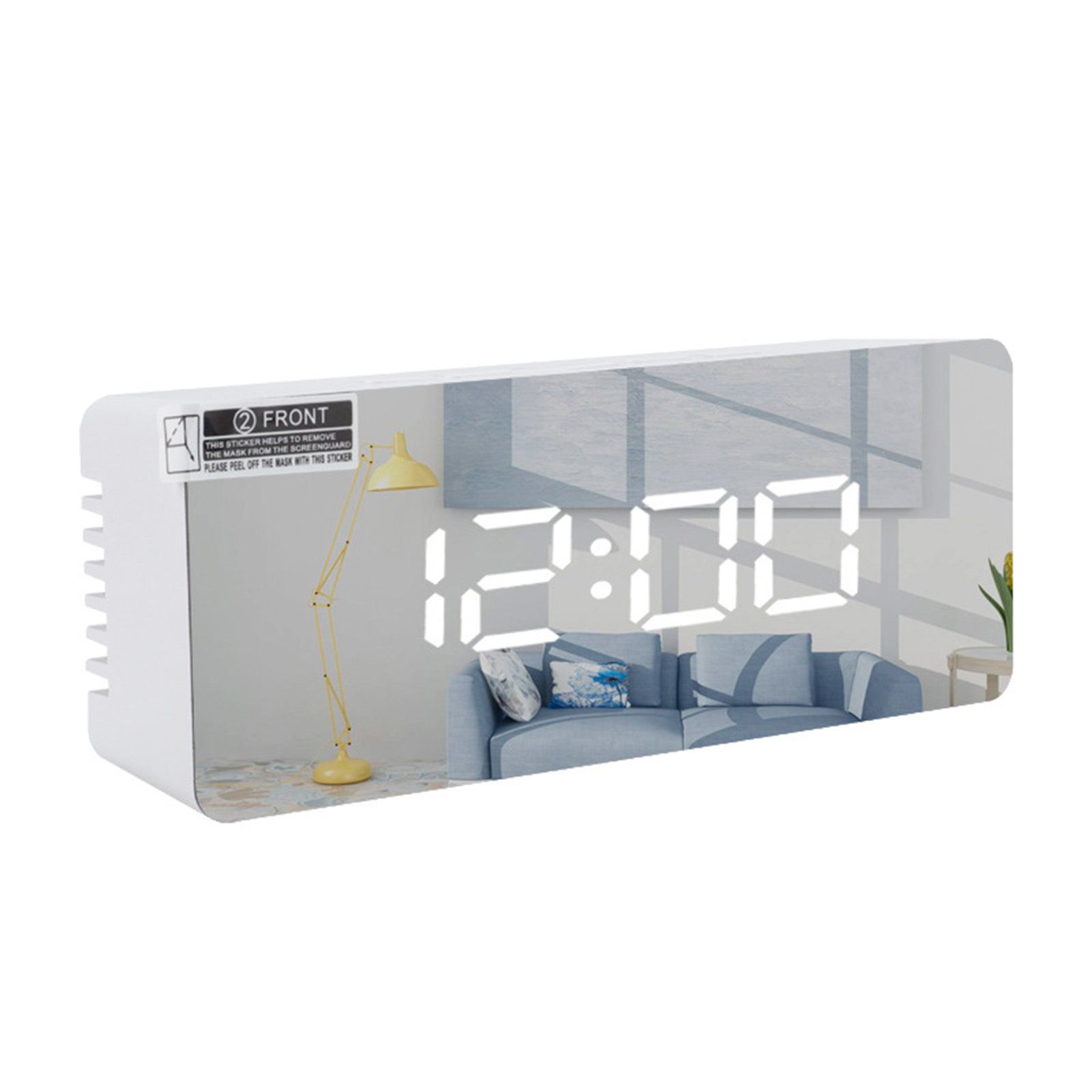 Ehousehold Rectangle Square Multi-function LED Display Alarm Clock for Home