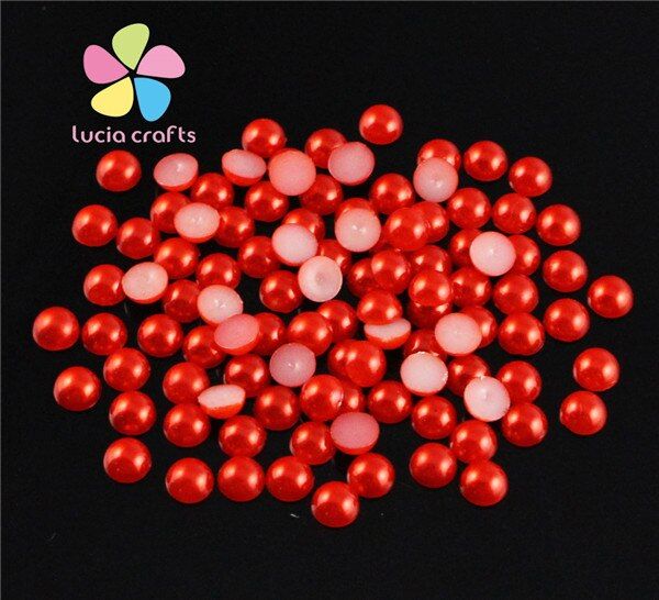 1440pcs/2880pcs m Multi colors option Half Round Pearls gems beads F0903