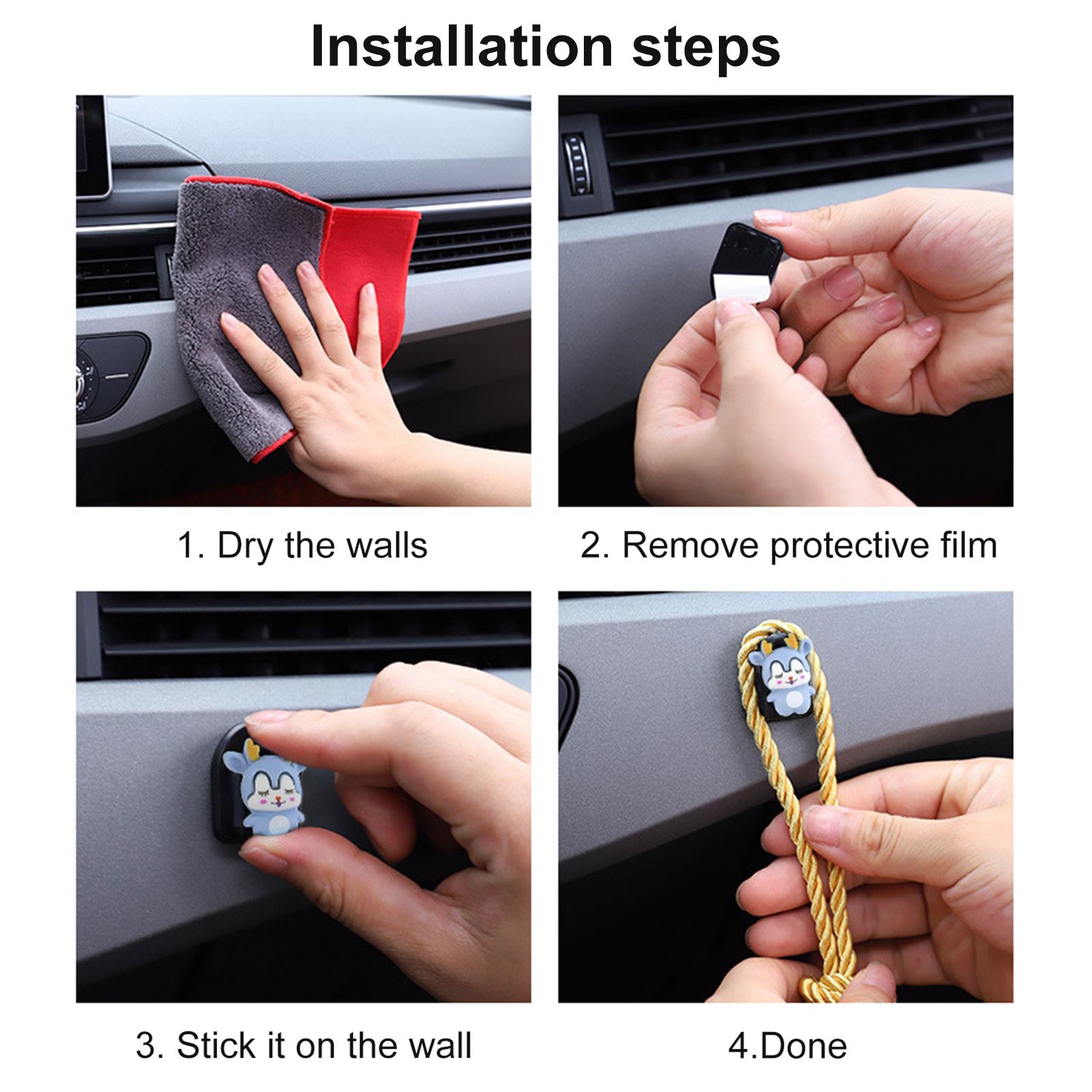 Hanger Hook Strong Construction Easy to Apply Universal Wall Hook