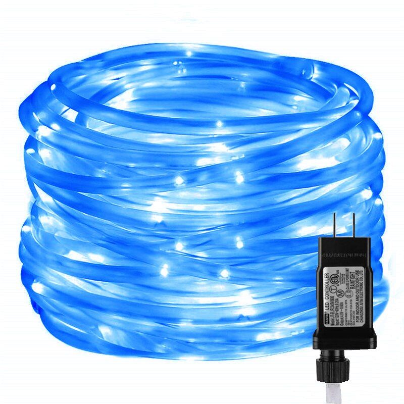 10M 30M 50M Indoor Outdoor Plug in String Light For Home Garden Decors LED Rope Lights with Timer 8 Modes Low Voltage Waterproof--Blue--40M