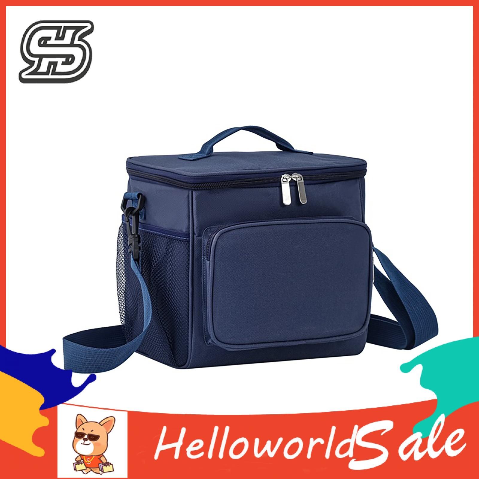 HelloWorld Thermal Bag Fresh-keeping Portable Keep Food Hot Cold Lunch Bag