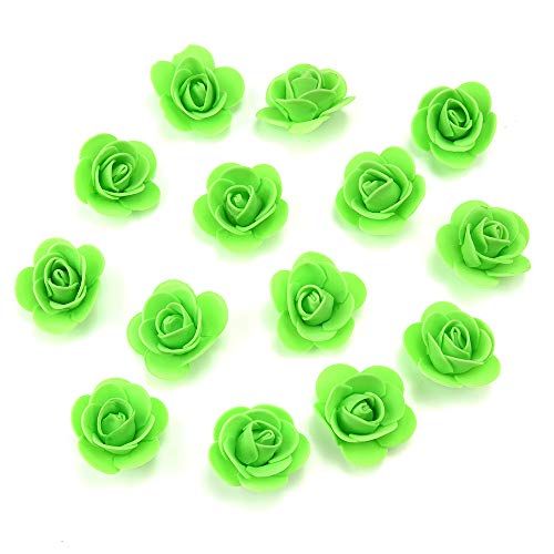 Green PE Foam Rose Head Flower Artificial 10pcs