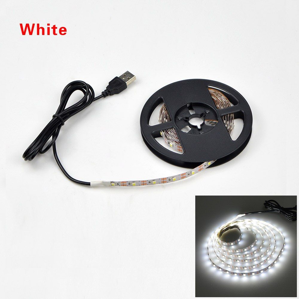 1M Novelty 5V USB LED light SMD 3528 HDTV TV Background Decoration lamp tape Flexible Strip Not Waterproof