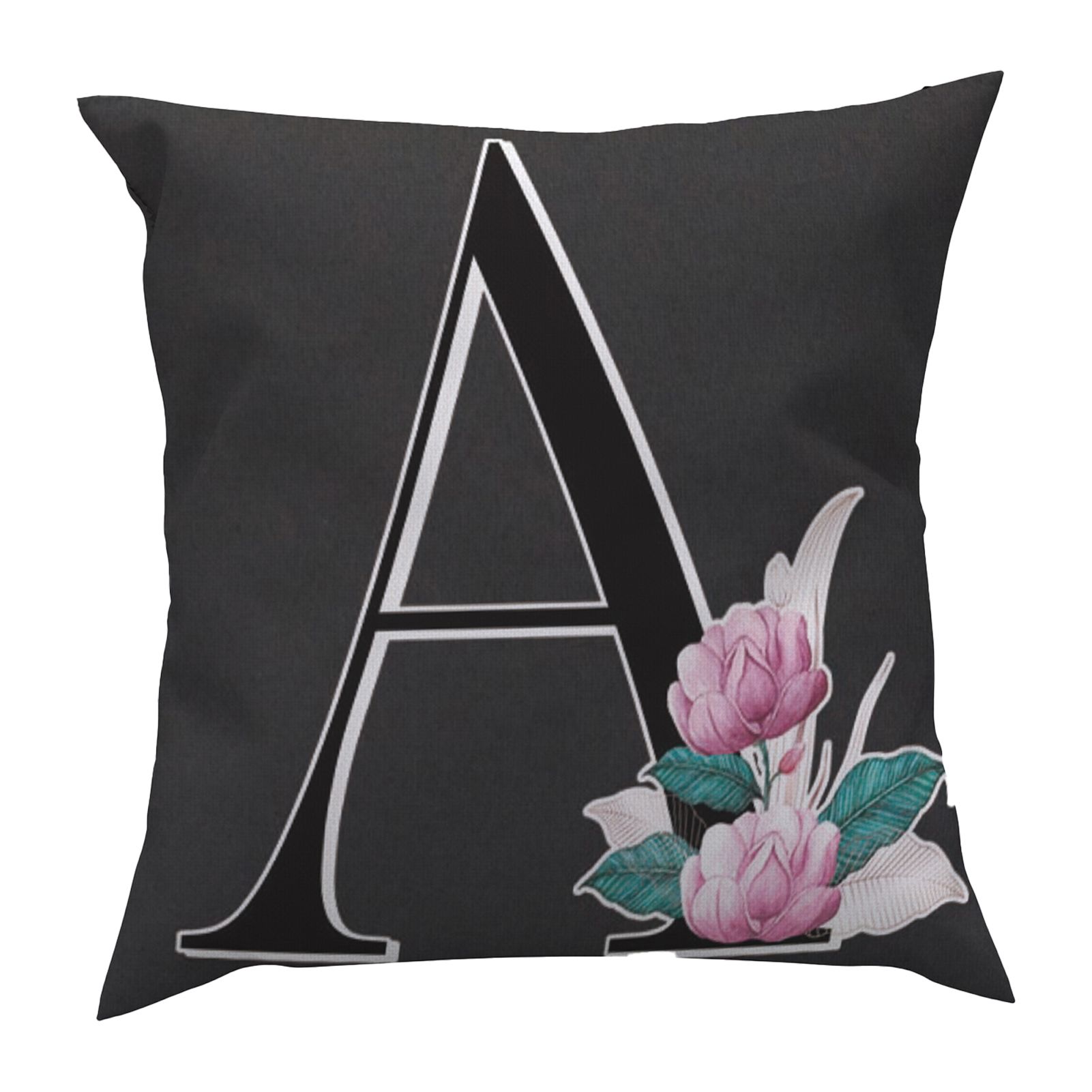 low Sham Breathable Floral Letter Printed Cushion Throw Case
