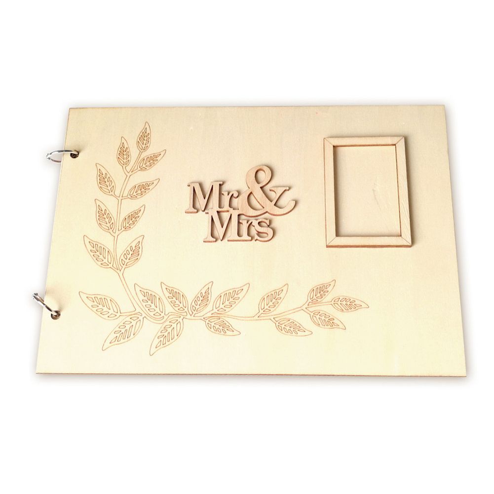 Yfashion Wedding Wooden Decoration Mr & Mrs LOVE Carving Message d DIY Hollow Design