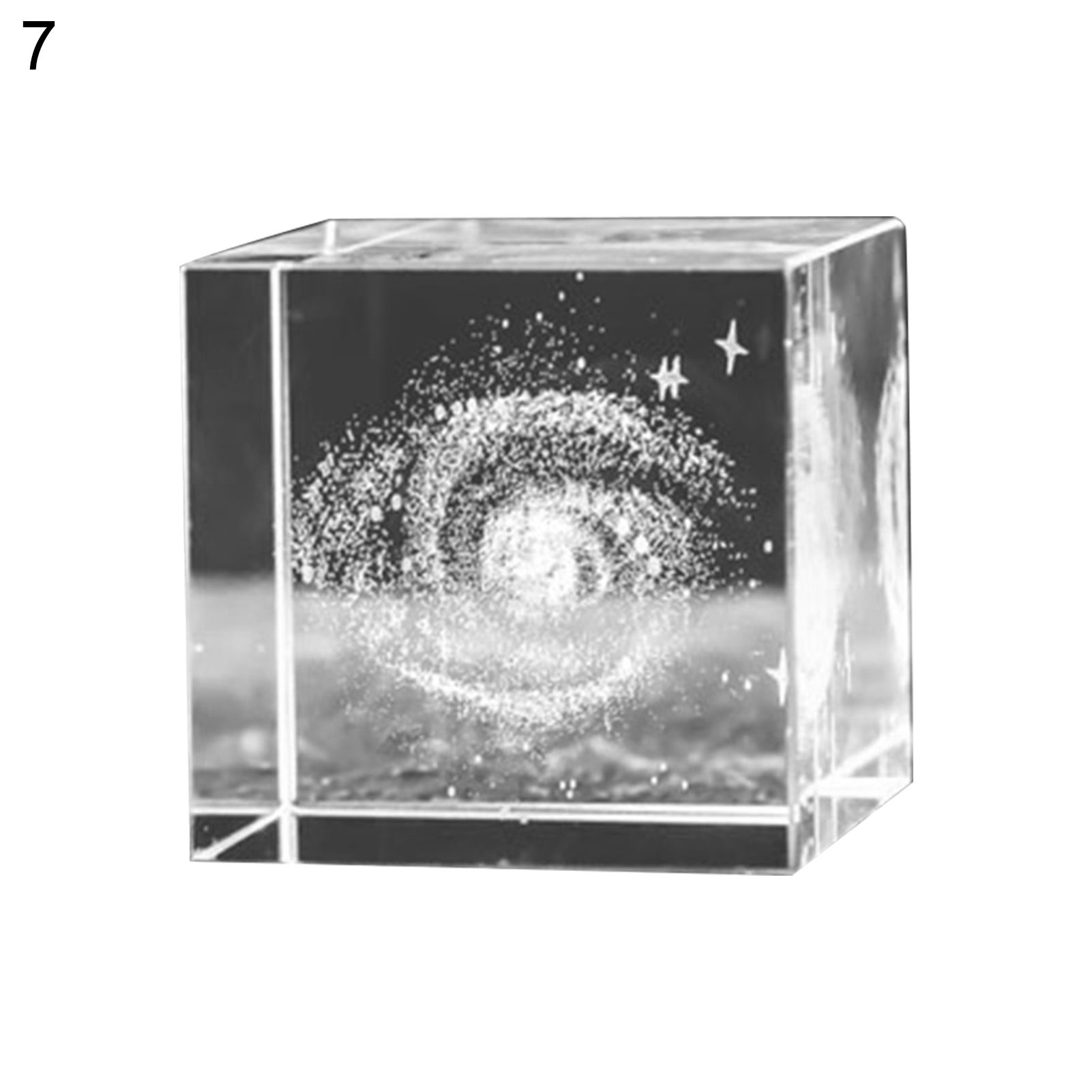 Cube Desktop Decor Eye-catching Cloud Rain Drop Print Optical Cube Decor