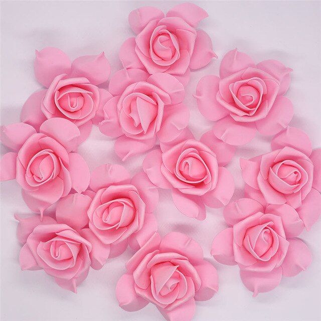 10pcs-100pcs Ivory PE Foam Rose Flower Head Artificial Rose For Home Decorative Flower Wreaths Wedding Party DIY Decoration