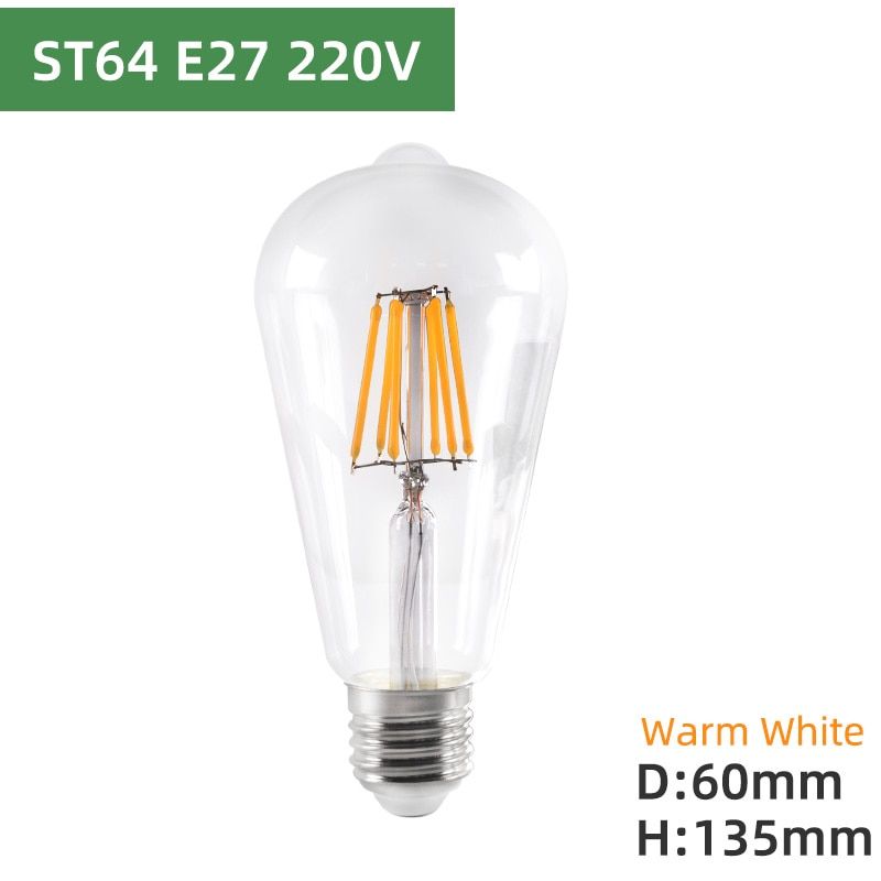 E27 LED Edison Bulb E14 220V Vintage Bulb Candle Light Filament Bulb Light Retro Edison Lampada LED G45/A60/ST64/G95