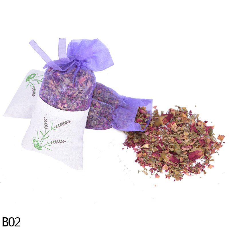 1bag lavender Rose Jasmine Rosemary Dried Flower Bud Aromatherapy Sachet for Car Home Wardrobe Office Air Refreshing Sachet Bag