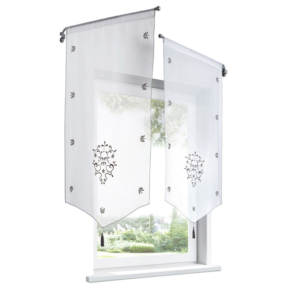 Yfashion Pastoral Style Owl /erflies Pattern riangular Short Curtains for Window