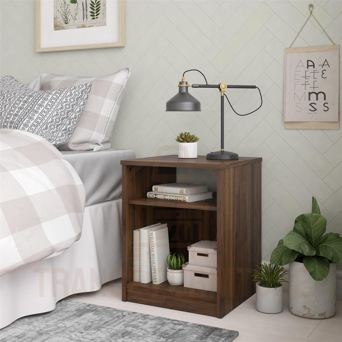 TRANCE Classic Open Shelf Nightstand, Bedside Table, Coffee Table, Bed Tea Table