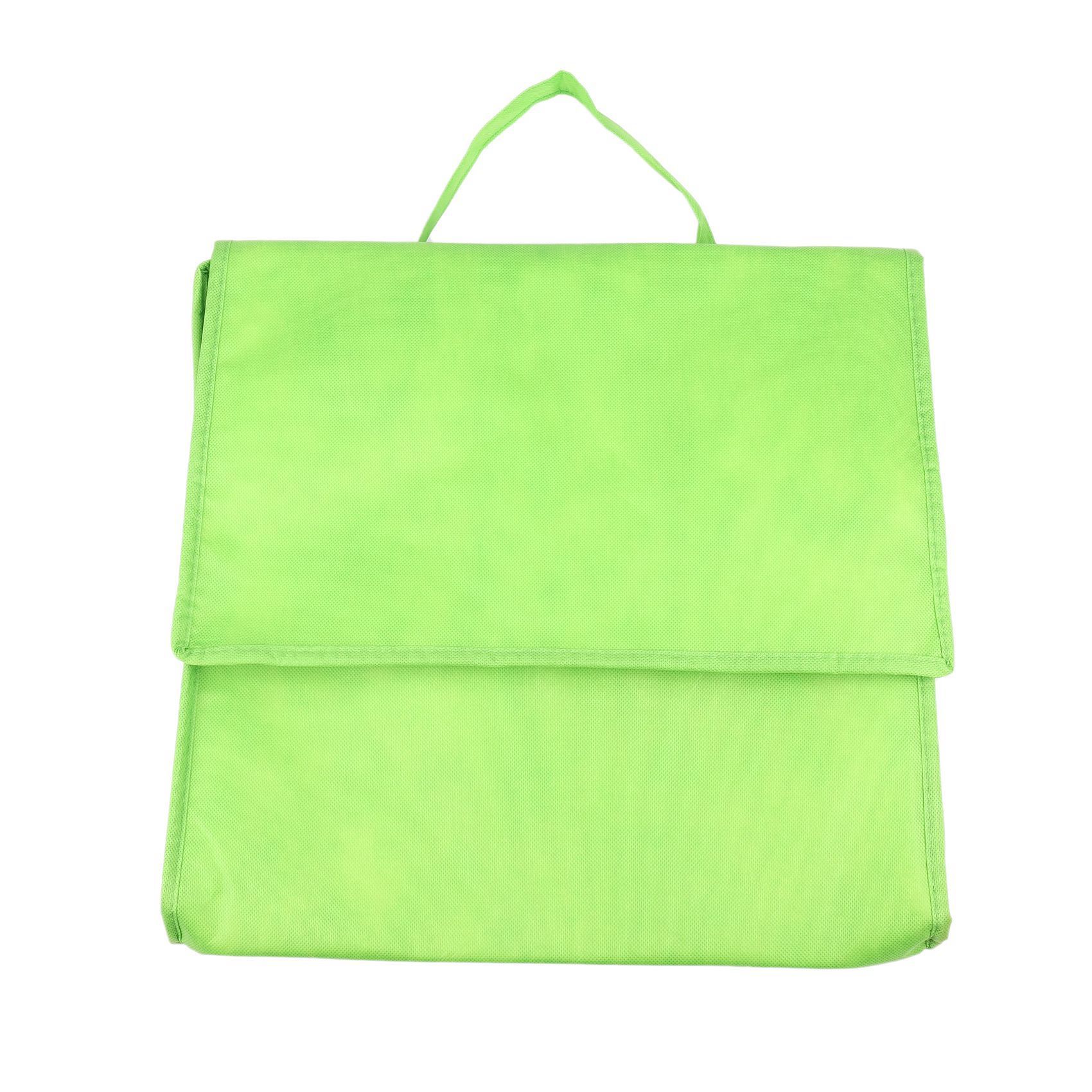 2X Foldable Large Cooler Bag Portable Food Cake Insulated Bag Aluminum Foil Thermal Box Green