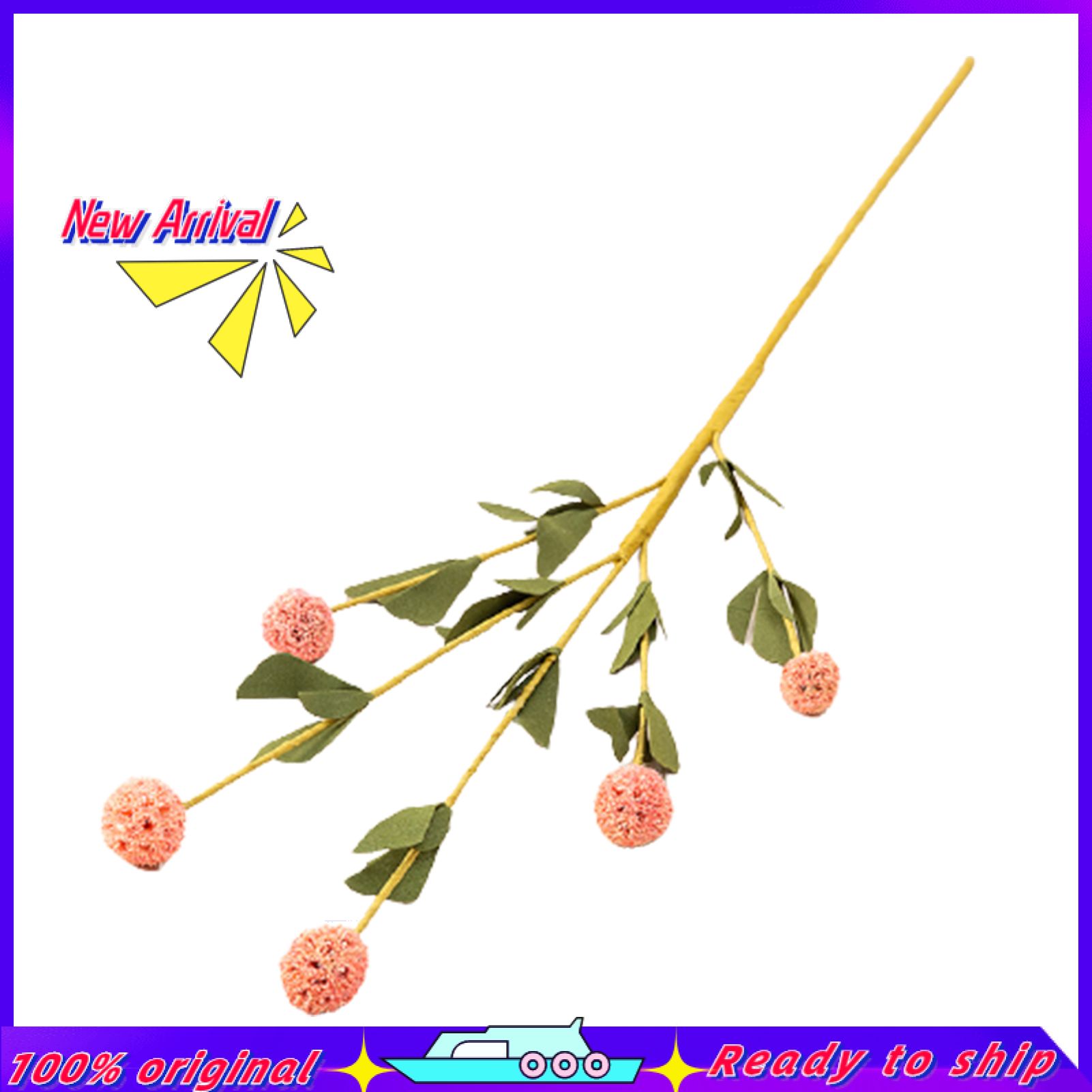 Simulation Flower Eco-friendly Anti-fade Faux Silk Flower 5 Heads Artificial Flower Photo Props for Home