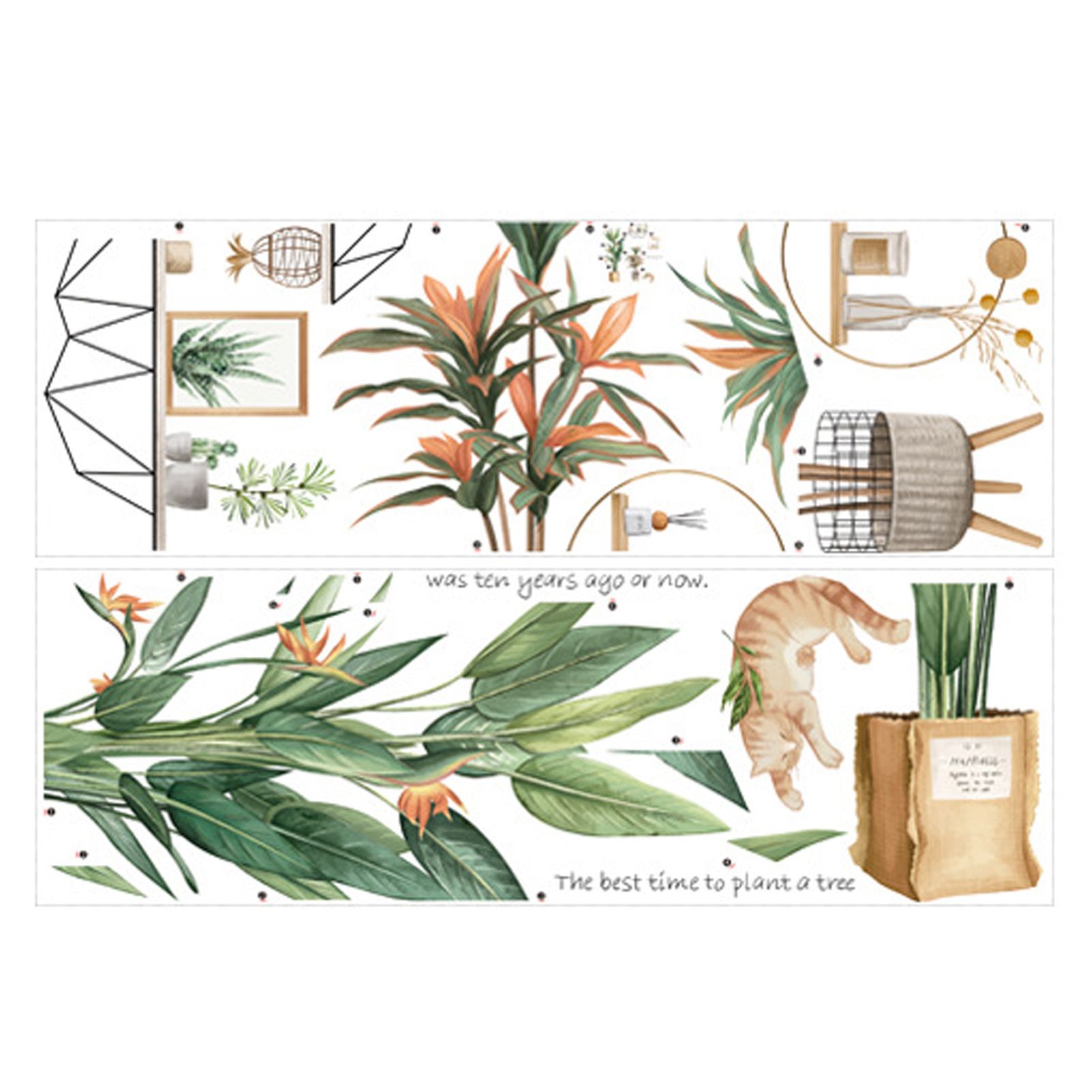 Wall Mural Wrinkle-resistant ic Green Wall Decal