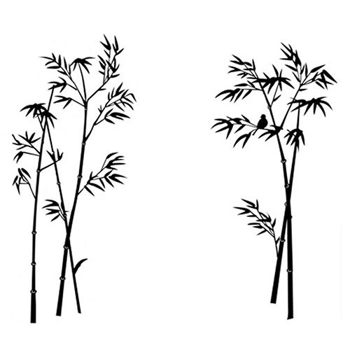 Removable Bird Bamboo Wall Sticker Living Room Bedroom Decal DIY Home Decor