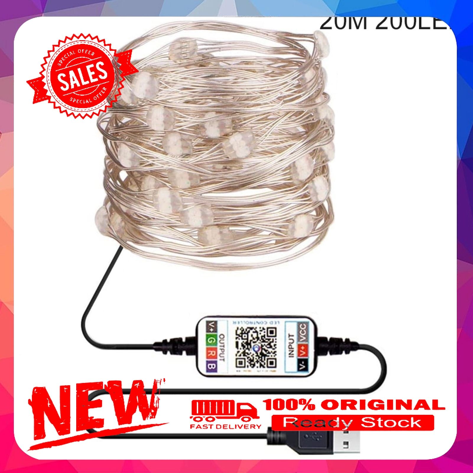USB Bluetooth-compatible Phone Remote Controlled LED Light Strip Christmas Holiday Decor