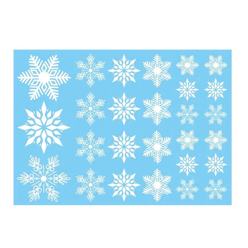 MA Christmas Snowflake Decoration Removable Glass Stickers Shopping Mall Window Decoration Glass Stickers-multicolor snowflake