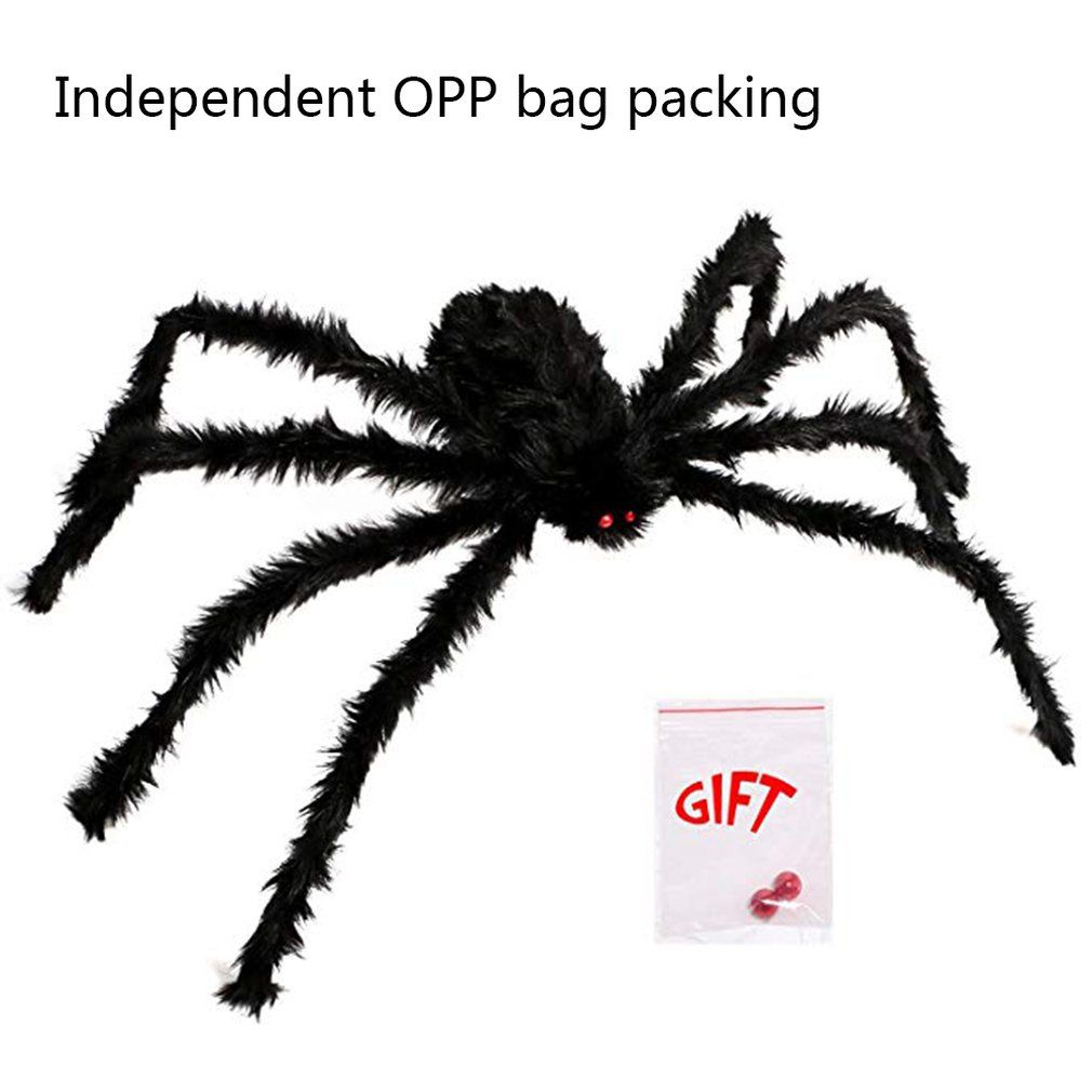 Halloween Decoration Spiders Bars Haunted House Spider Black Plush Spider