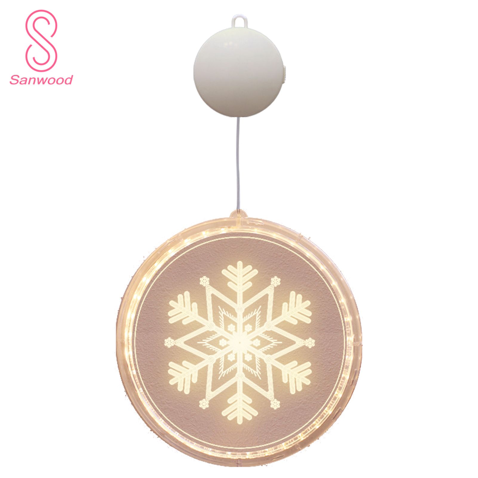 LED Christmas Hanging Light Bright Snowflake Decoration Lamp for Home