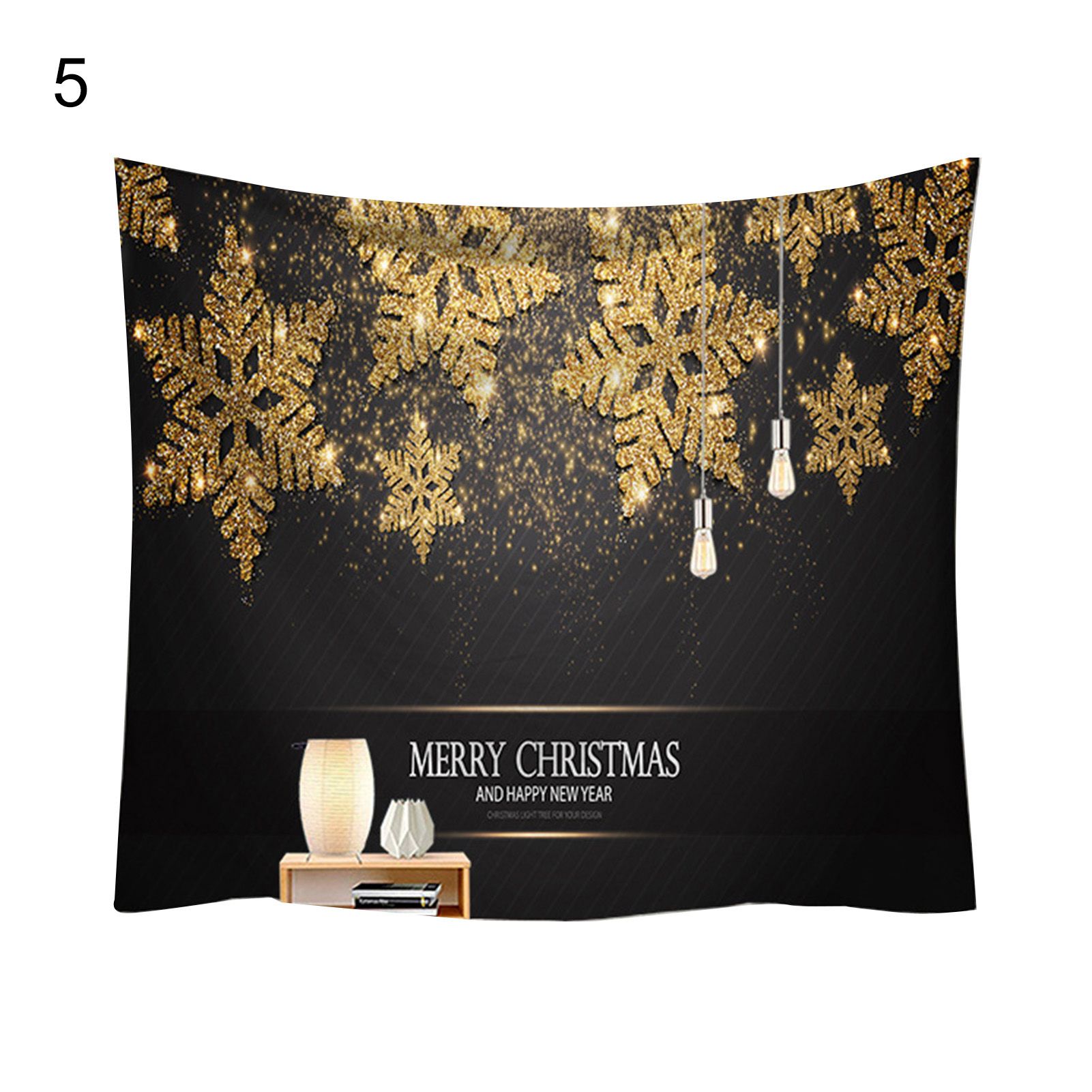 Colorfast Wall Hanging Decor Wide Application Polyester Rustic Retro Style Fireplace Tapestry for Christmas