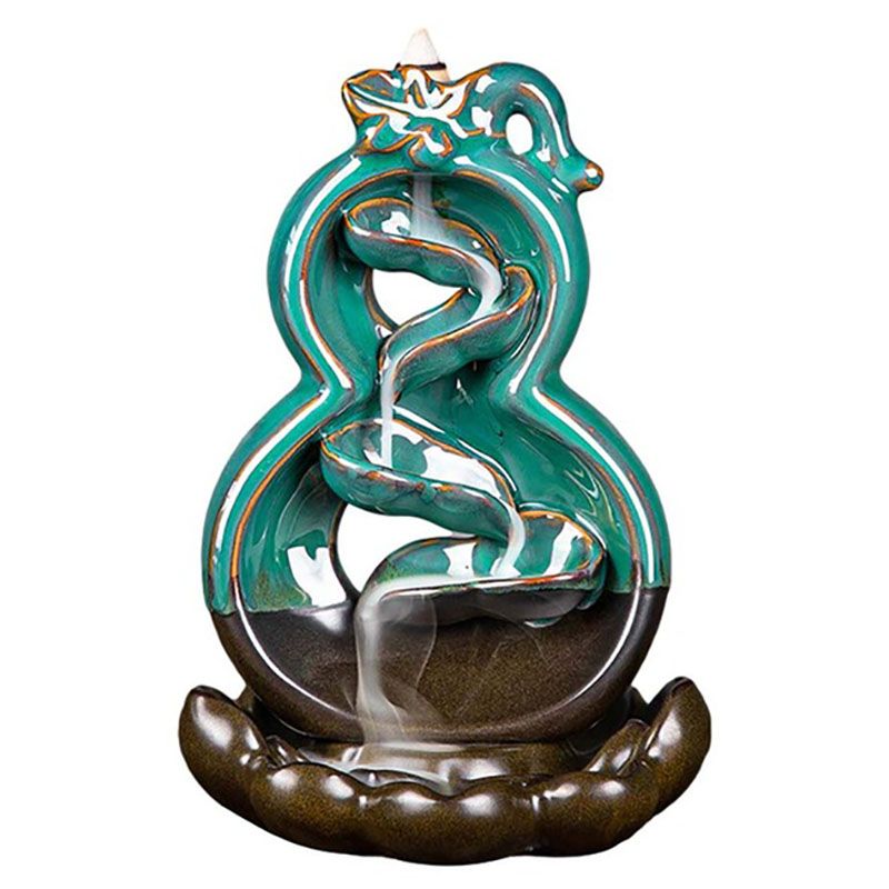 Mountain River Handicraft Incense Holder Ceramic Backflow Waterfall Smoke Incense Burner Mother's Gift Home Decor