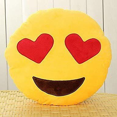 Emoji Smiley Emoticon Yellow Round Cushion