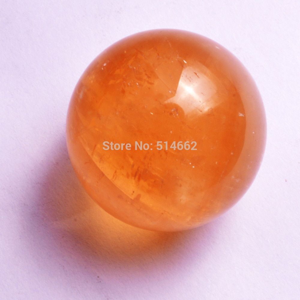 Feng Shui Natural Citrine Crystal Sphere Ball 30mm SKU-W1265