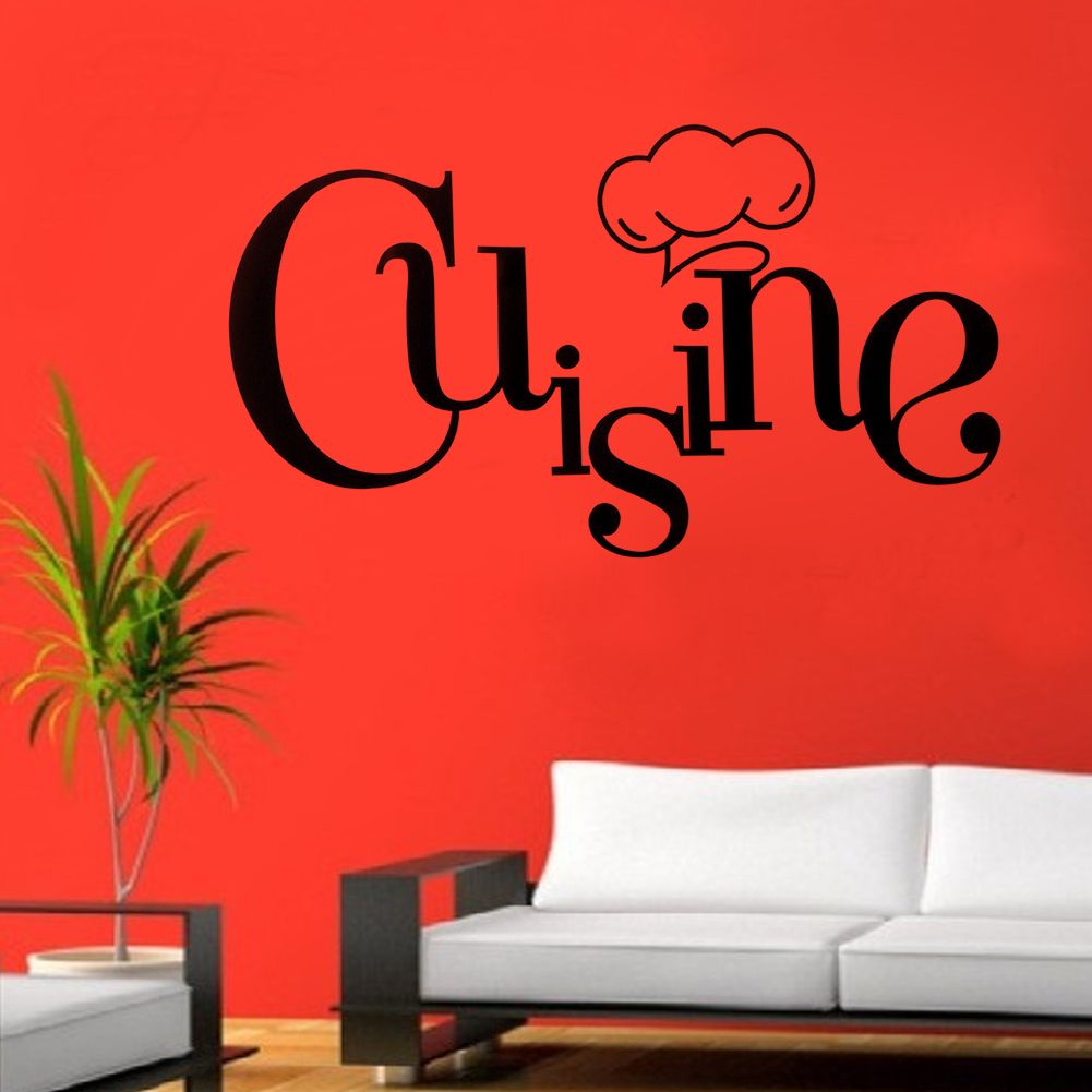 5Pcs English Letters Wall Stickers Waterproof Decals for Kitchen Home Decor