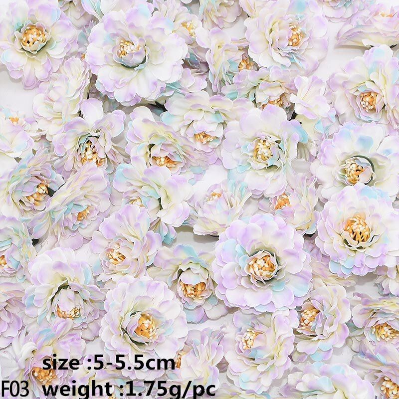 10/20/50pcs Silk Gradient Flower Artificial Rose Head Wedding Party Home Decor DIY Craft Bridal Bouquet Thanksgiving Gift Flower
