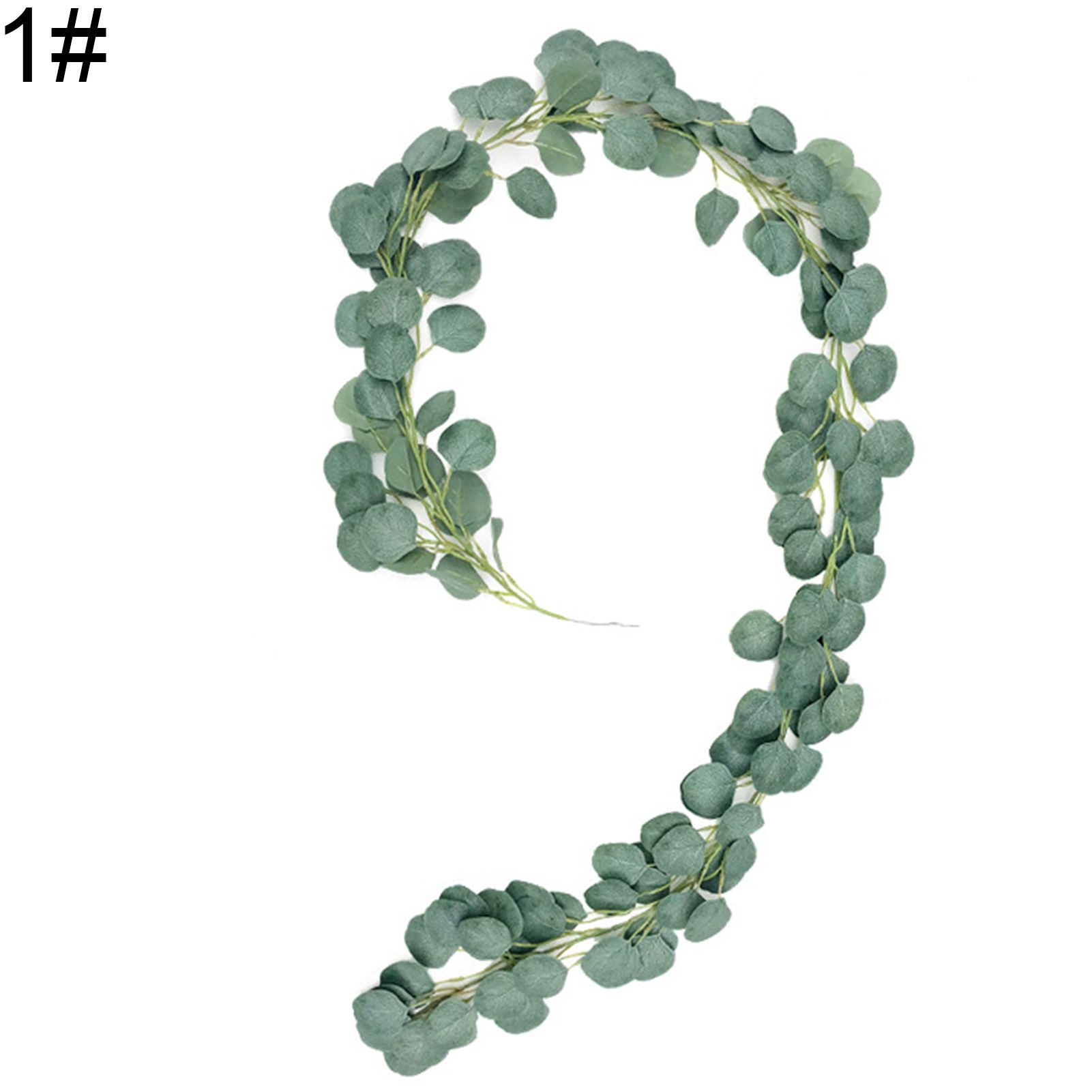 2m Artificial Eucalyptus Wreath Willow Leaf Eucalyptus Vines for Garden Decor