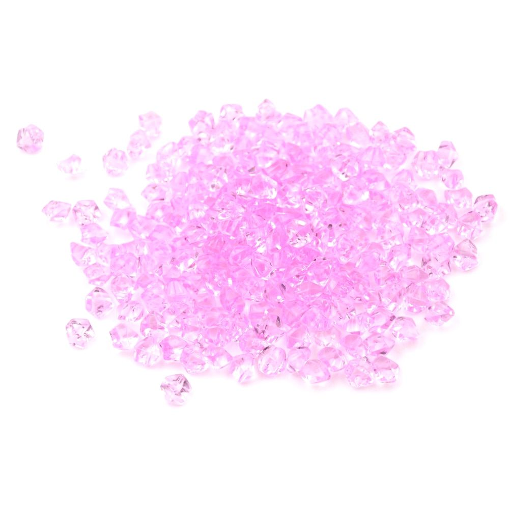 200Pcs Artificial Color Fish Tank Plastic Transparent Vase Decorative Stone Rock Acrylic Crystal Stone Home Wedding Decorations