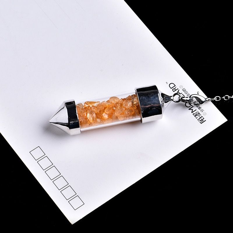 1PC Natural Crystal Mineral Ornaments Bullet Wishing Bottle Spiritual Yoga Energy Converter Home Decor Couple Decoration Gifts