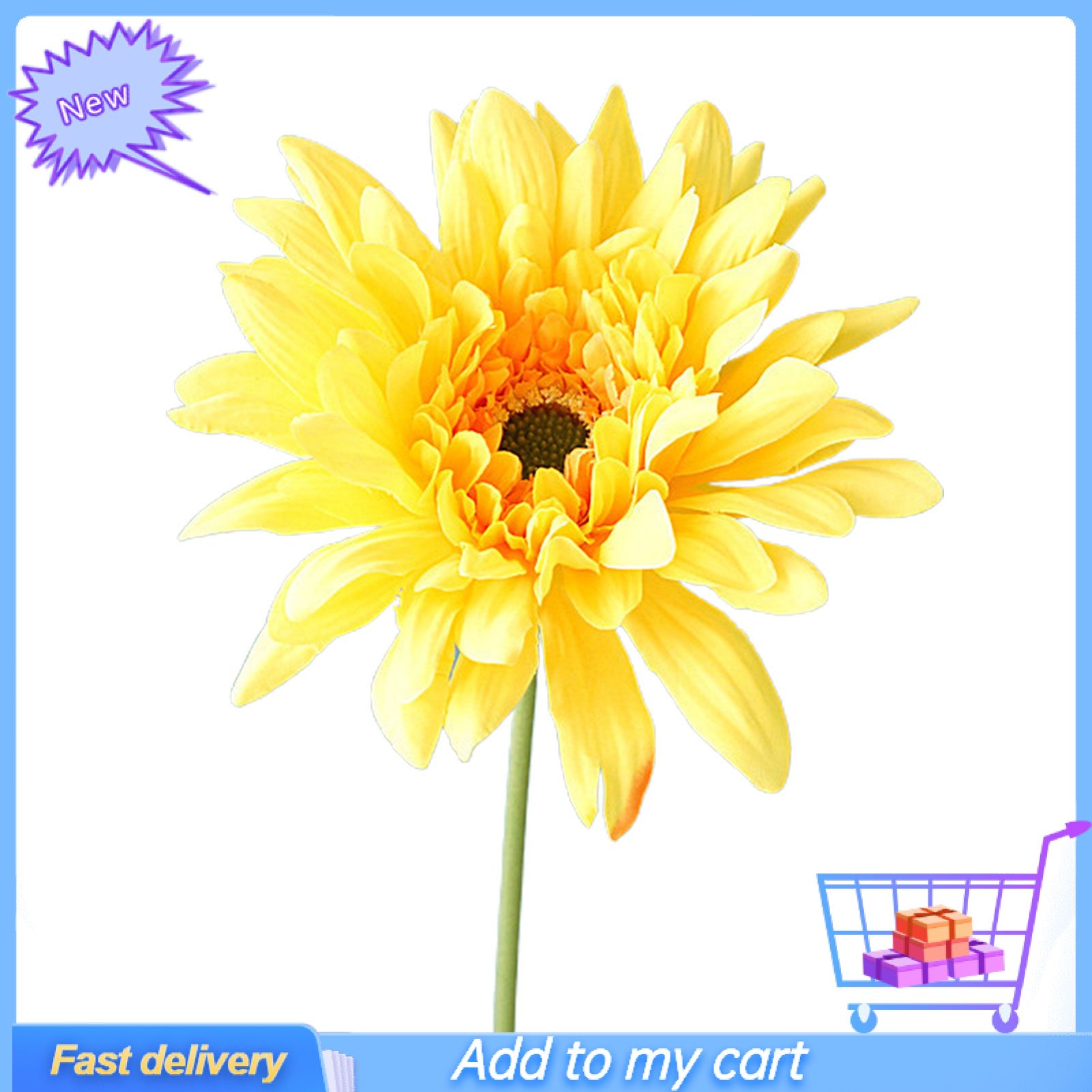 Artificial Chrysanthemum Realistic Beautiful Ornamental Artificial Silk Chrysanthemum Wedding Flower Decoration for Home