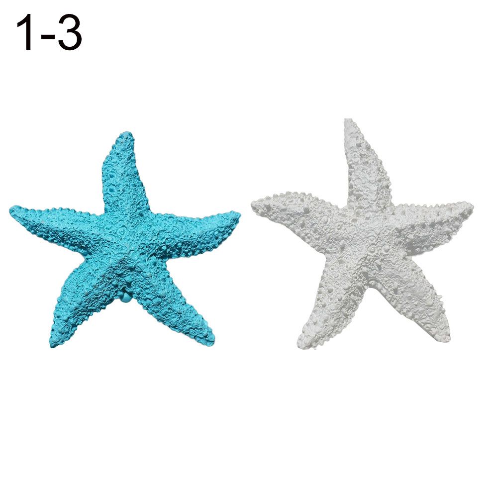 2Pcs Fish Tank Ornament Mediterranean Resinni Starfish Aquarium Decoration